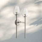 Tuilpl Double Wall Sconce 24”H-Satin Nickel-