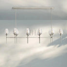 Tuilpl Linear Chandelier 52'' 65''-65''-Satin Nickel-