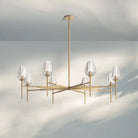 Tuilpl Round Chandelier 27‘’ 42‘’ 54‘’-54''-Natural Brass-