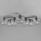 Umbrina Round Chandelier - Black GunmetalDries RibbonBlushlighting