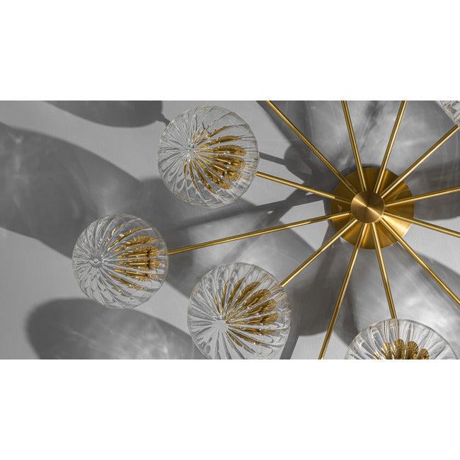 Umbrina Round Chandelier - Black GunmetalDries RibbonBlushlighting