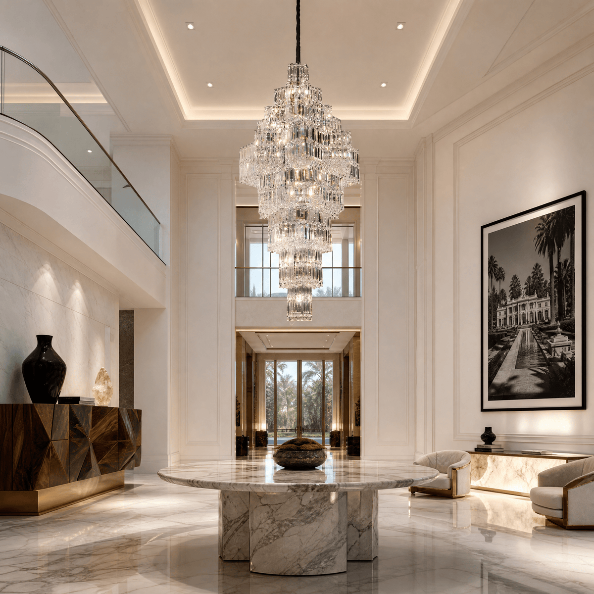 Universo Crystal Halo Chandelier - Φ800*H1500mmBlushlighting