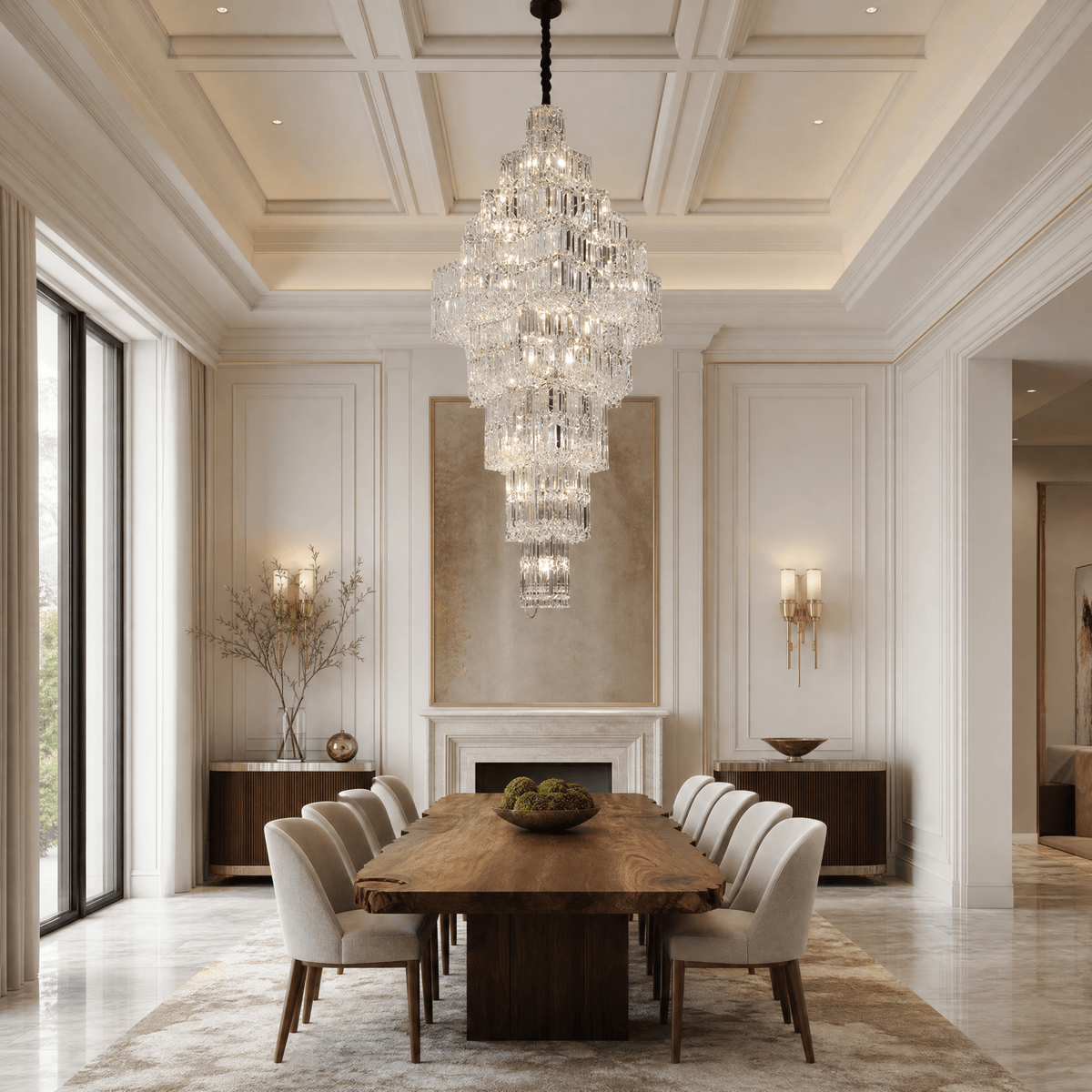 Universo Crystal Halo Chandelier - Φ800*H1500mmBlushlighting