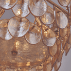 Uroko Large Chandelier - ∅ 34" x H 21"Gold & AmberBlushlighting