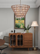 Uroko Large Chandelier - ∅ 34" x H 21"Black & BlackBlushlighting