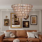 Uroko Large Chandelier - ∅ 34" x H 21"Black & BlackBlushlighting