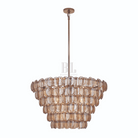 Uroko Large Chandelier - ∅ 34" x H 21"Gold & AmberBlushlighting