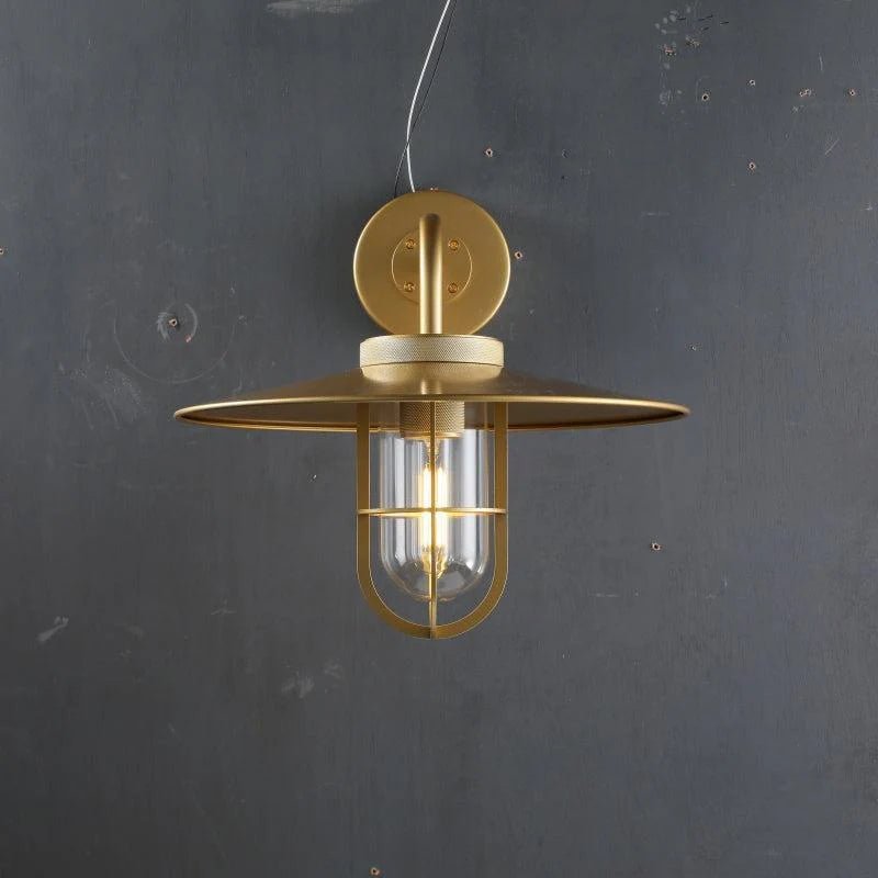 Utilitaive Barn Outdoor Wall Sconce — Indusrrial Metal Wall Light Fixture - BronzeBlushlighting