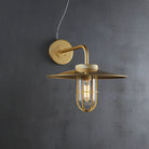 Utilitaive Barn Outdoor Wall Sconce — Indusrrial Metal Wall Light Fixture - BronzeBlushlighting