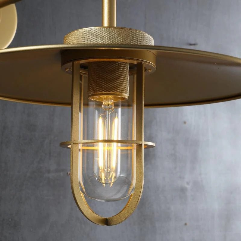 Utilitaive Barn Outdoor Wall Sconce — Indusrrial Metal Wall Light Fixture - BronzeBlushlighting