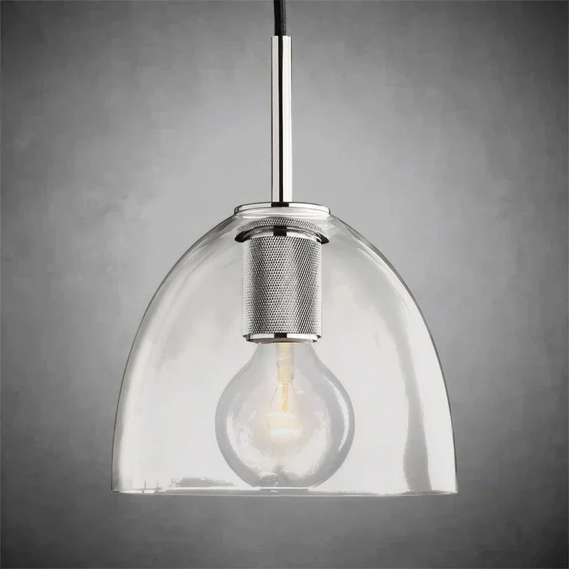 Utilitaiye Cloche Shade Pendant-Polished Nickel-