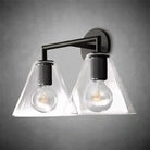 Utilitaiye Funnel Shade Double Sconce-Bronze-