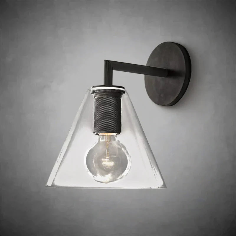 Utilitaiye Funnel Shade Sconce-Bronze-