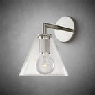 Utilitaiye Funnel Shade Sconce-Polished Nickel-