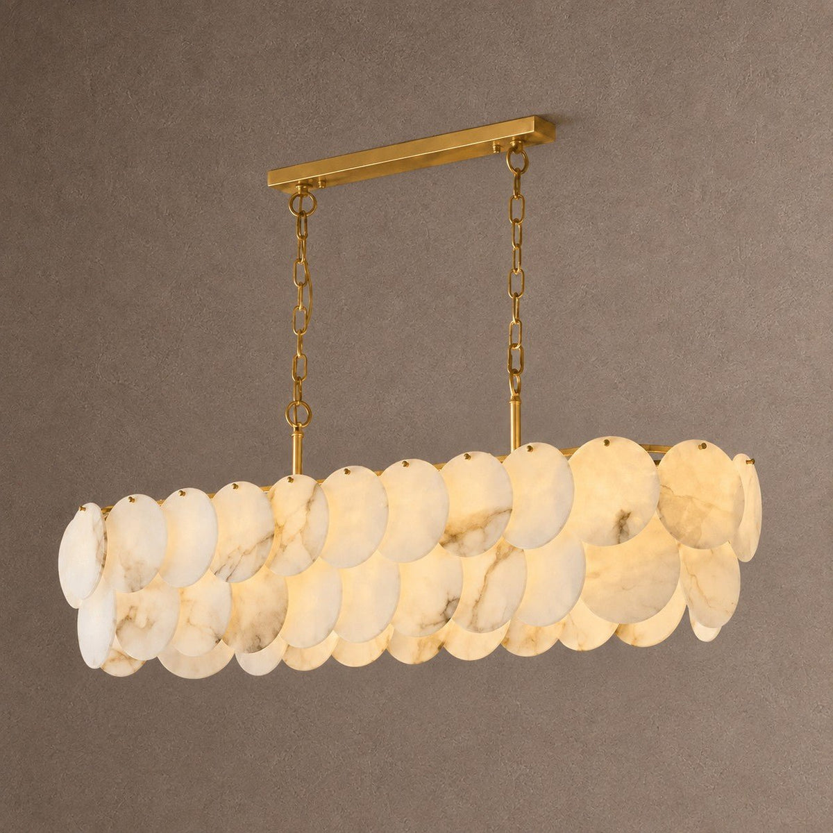 Valencia Linear Chandelier - L47.24 × W11.81 × H11 inBlushlighting