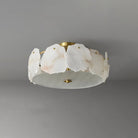 Valeria Alabaster Ceiling Lamp - ∅ 17.7″ x H 7.9″Copper & WhiteBlushlighting