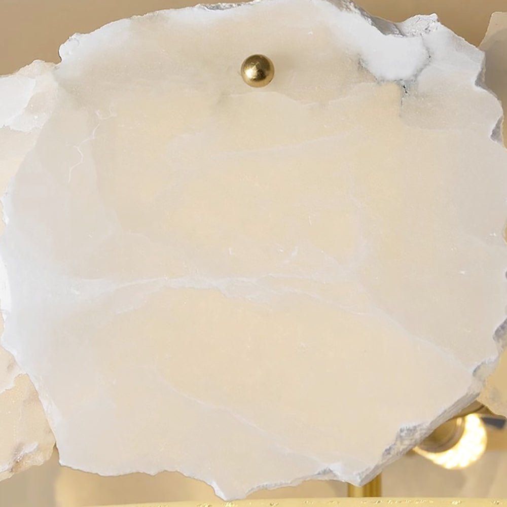 Valeria Alabaster Ceiling Lamp - ∅ 17.7″ x H 7.9″Copper & WhiteBlushlighting