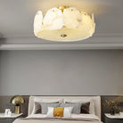 Valeria Alabaster Ceiling Lamp - ∅ 17.7″ x H 7.9″Copper & WhiteBlushlighting