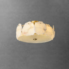 Valeria Alabaster Ceiling Lamp - ∅ 17.7″ x H 7.9″Copper & WhiteBlushlighting
