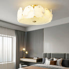 Valeria Alabaster Ceiling Lamp - ∅ 17.7″ x H 7.9″Copper & WhiteBlushlighting