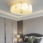 Valeria Alabaster Ceiling Lamp - ∅ 17.7″ x H 7.9″Copper & WhiteBlushlighting