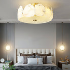 Valeria Alabaster Ceiling Lamp - ∅ 17.7″ x H 7.9″Copper & WhiteBlushlighting