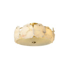 Valeria Alabaster Ceiling Lamp - ∅ 17.7″ x H 7.9″Copper & WhiteBlushlighting