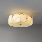 Valeria Alabaster Ceiling Lamp - ∅ 17.7″ x H 7.9″Copper & WhiteBlushlighting