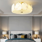 Valeria Alabaster Ceiling Lamp - ∅ 17.7″ x H 7.9″Copper & WhiteBlushlighting