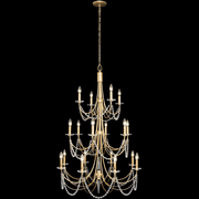 3/4/5-Tier Candle Chandelier in Gold/Black Finish