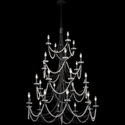 3/4/5-Tier Candle Chandelier in Gold/Black Finish