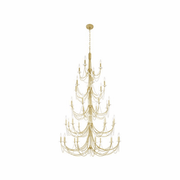 3/4/5-Tier Candle Chandelier in Gold/Black Finish