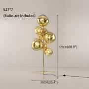 Blushlighting® Lava Stone LED Lights Dimmable Home Decoration Floor Lamp Warm light, Non-dimmable / Gold / Dia35.4*H68.9"