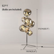 Blushlighting® Lava Stone LED Lights Dimmable Home Decoration Floor Lamp Warm light, Non-dimmable / Gray / Dia35.4*H68.9"