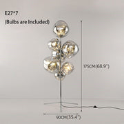 Blushlighting® Lava Stone LED Lights Dimmable Home Decoration Floor Lamp Warm light, Non-dimmable / Silver / Dia35.4*H68.9"