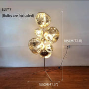 Blushlighting® Lava Stone LED Lights Dimmable Home Decoration Floor Lamp Warm light, Non-dimmable / Gold / Dia41.3*H72.8"