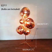 Blushlighting® Lava Stone LED Lights Dimmable Home Decoration Floor Lamp Warm light, Non-dimmable / Rose Gold / Dia41.3*H72.8"