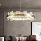Varnaka Alabaster Chandelier Light-31" / 80cm-Blushlighting
