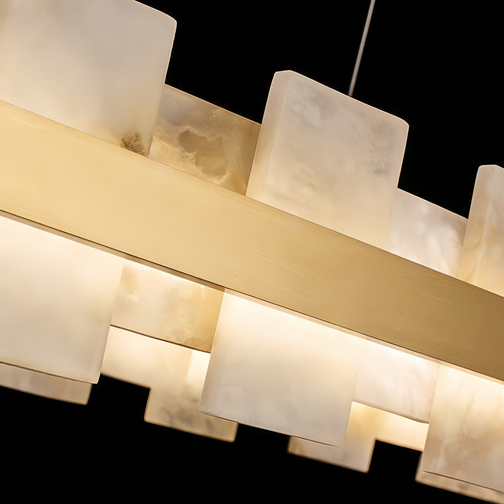 Varnaka Alabaster Chandelier Light-Blushlighting