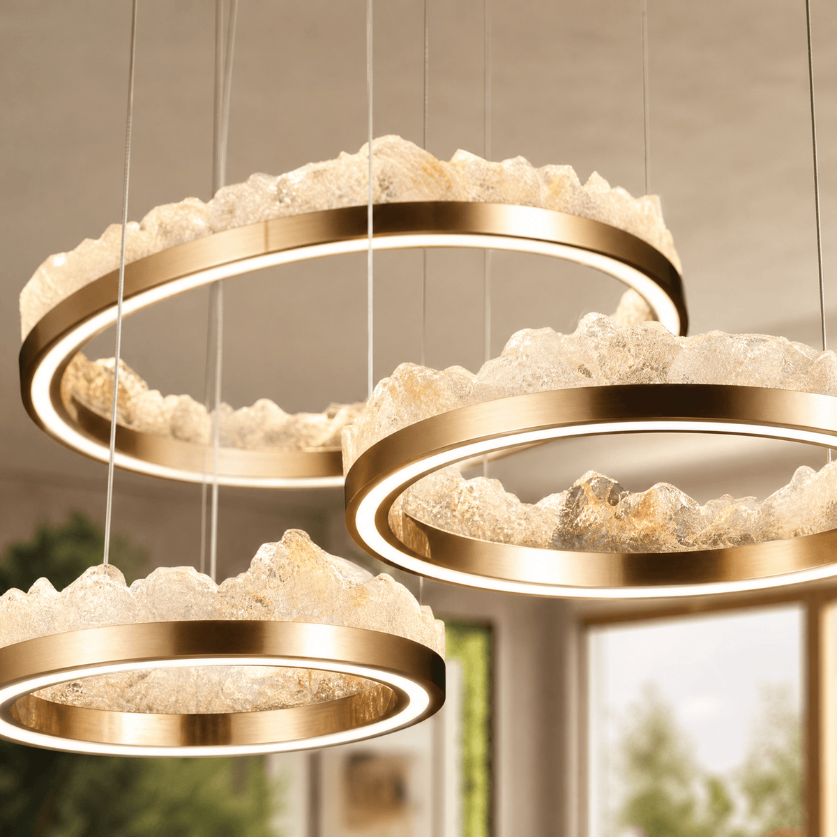 Vast Realm Modern Multi-Tier Cluster Chandelier - Blushlighting