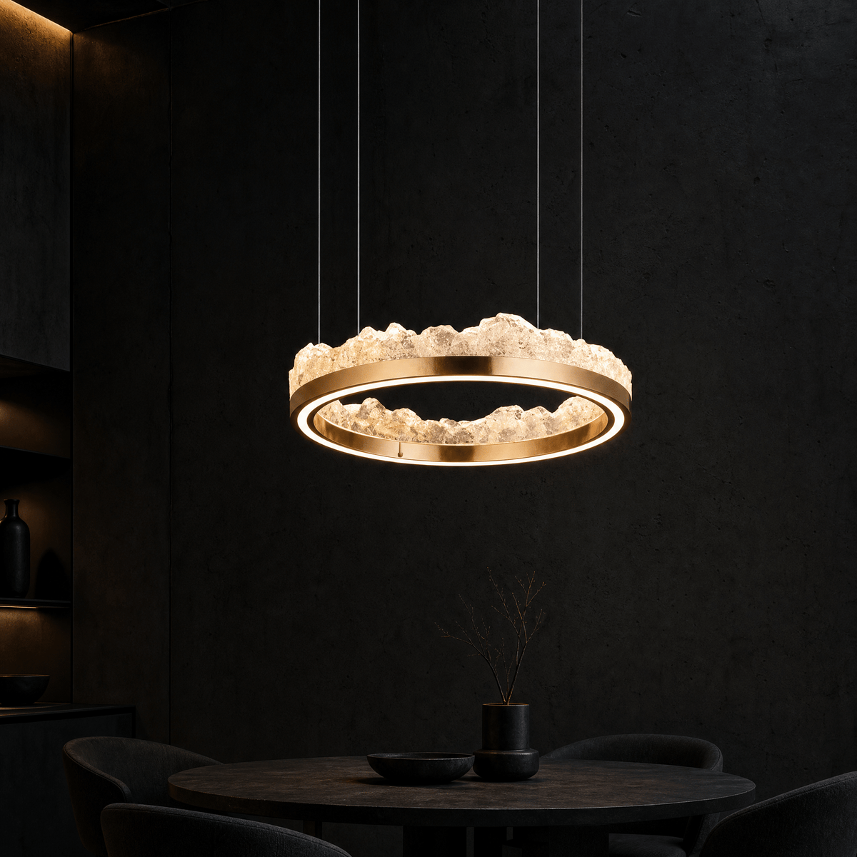 Vast Realm Modern Sculptural Pendant Light - 23.6in / 600mmBlushlighting