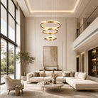 Vast Realm Modern Sculptural Ring Chandelier - Blushlighting