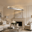 Vega Ring Crystal Chandelier - Ø22" × H2.8" (Ø56 × H7 cm)Blushlighting