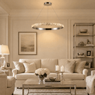 Vega Ring Crystal Chandelier - Ø22" × H2.8" (Ø56 × H7 cm)Blushlighting