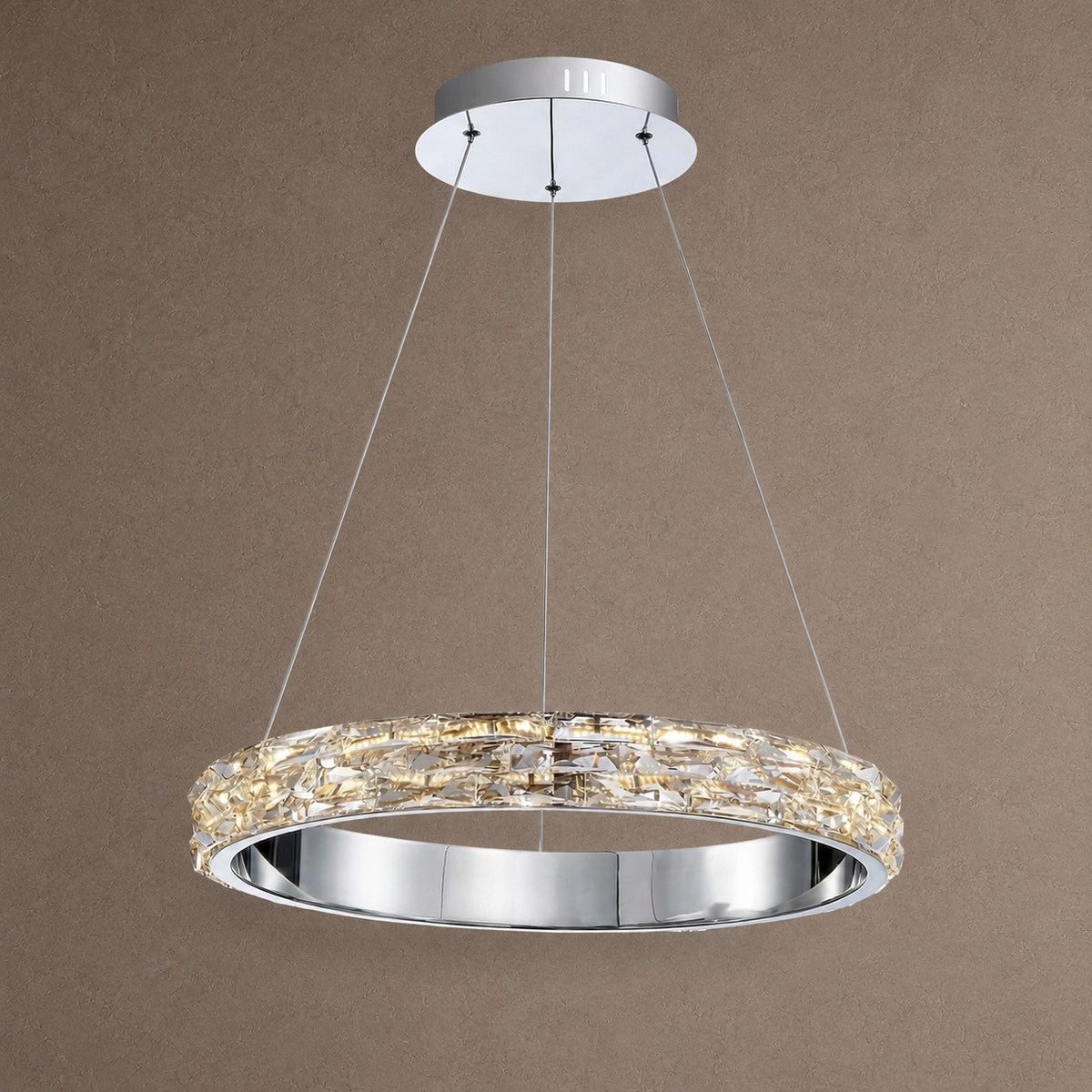Vega Ring Crystal Chandelier - Ø22" × H2.8" (Ø56 × H7 cm)Blushlighting