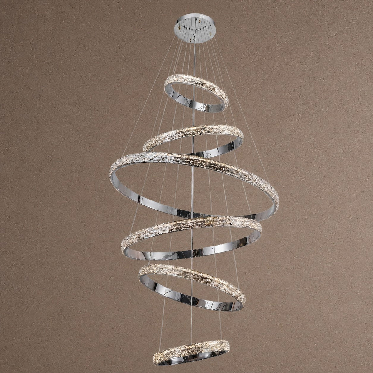 Vega Ring Crystal Chandelier - Ø32.3" × H2.8" (Ø82 × H7 cm)Blushlighting