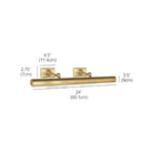 Vella Brass Picture Light - Polished Nickel30″ WBlushlighting