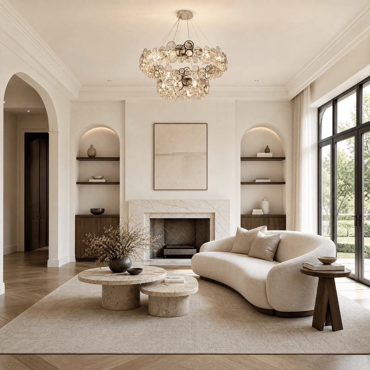 Velo Crystal Crown Chandelier - Blushlighting