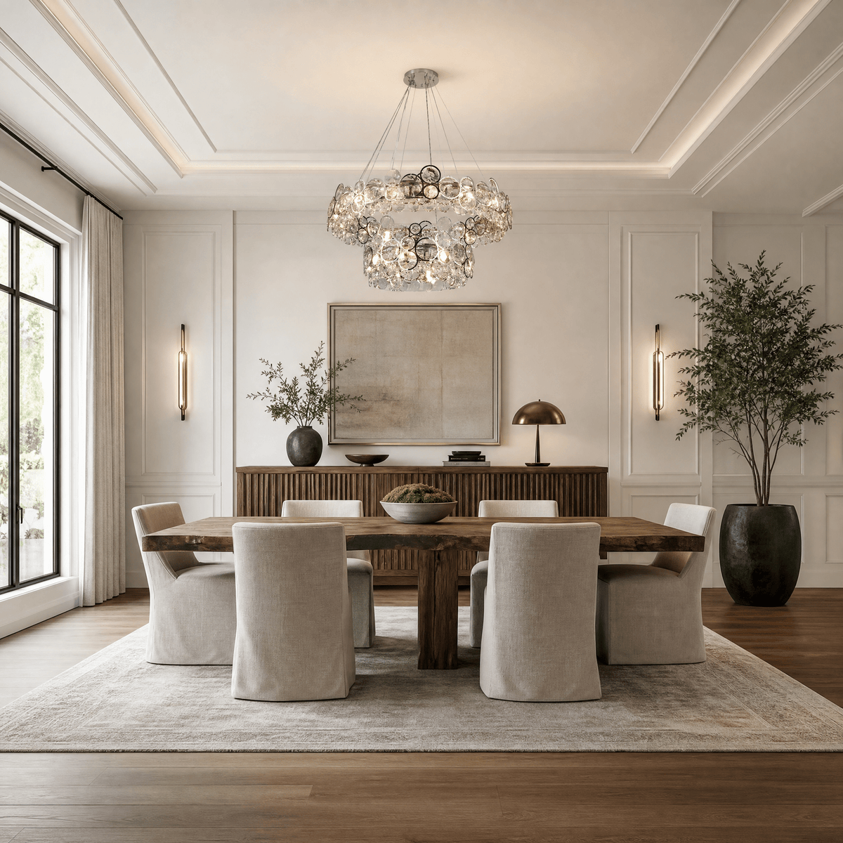 Velo Crystal Crown Chandelier - Blushlighting