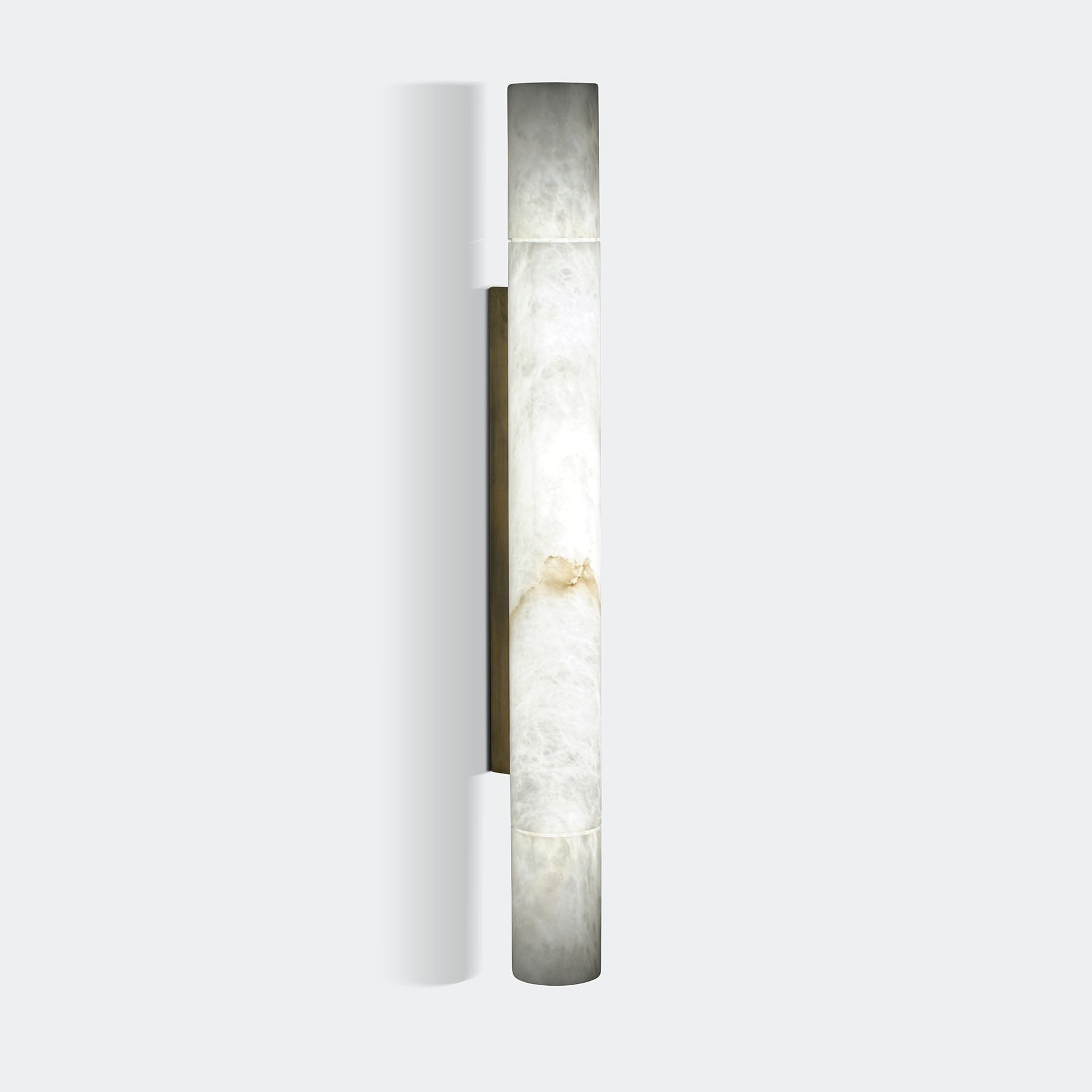 Venus Modern Linear Alabaster Wall Sconce 3'' 4.7'' - 3'' W x 22'' HBrassBlushlighting